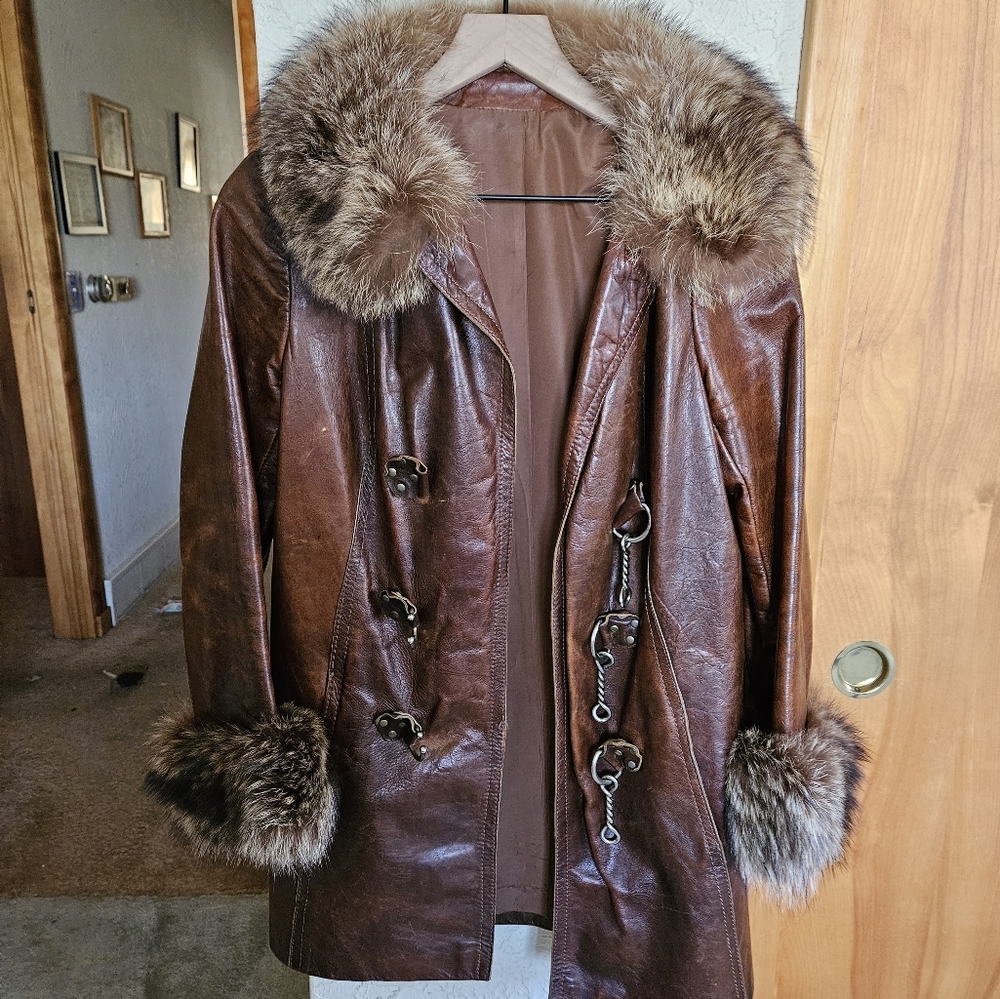 Vintage leather coat